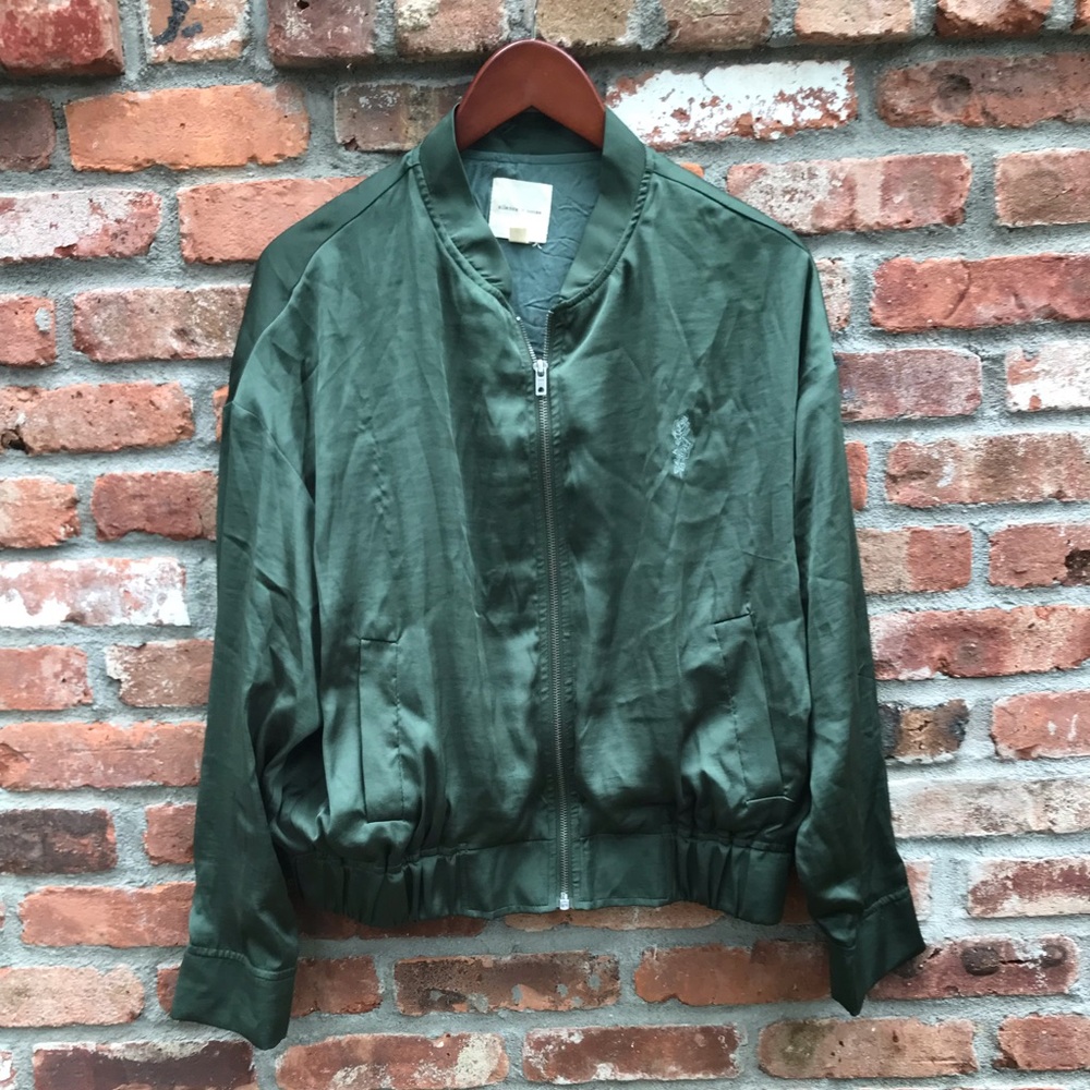 Green bomber jacket